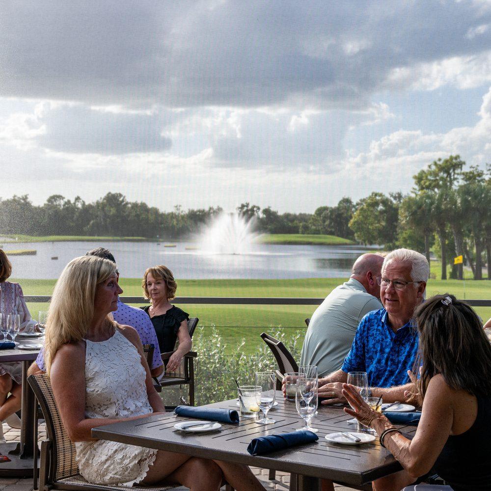 Members socializing at the club
